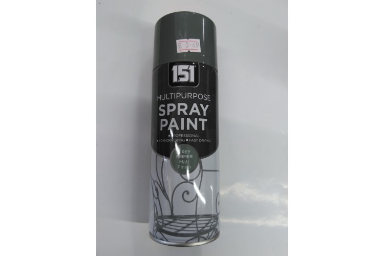151 Multipurpose Spray Paint Grey Primer Matt Finish 400ml