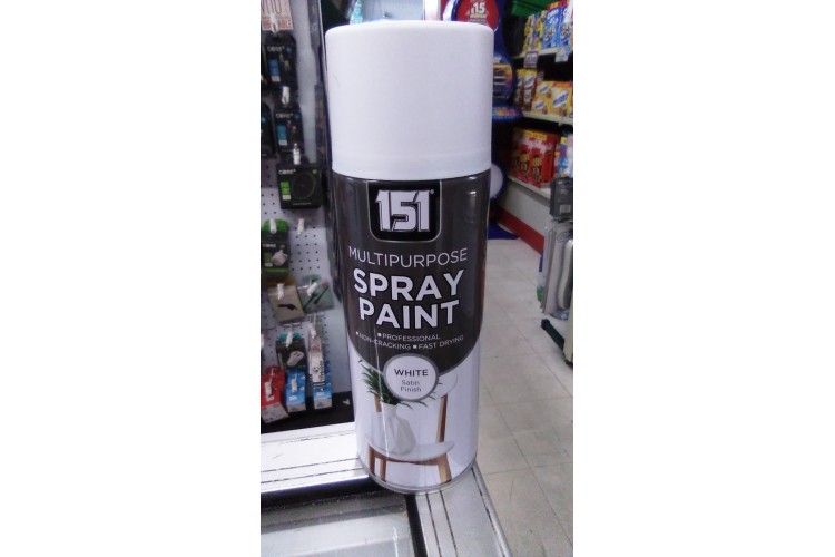 151 Spray to plastic Paint White Stain Finish 400ml