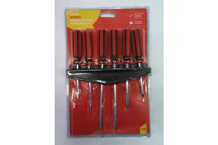 Amtech 6 Piece Assorted Screwdriver Set