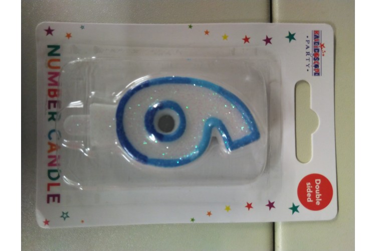 APAC Blue Candle Number 6