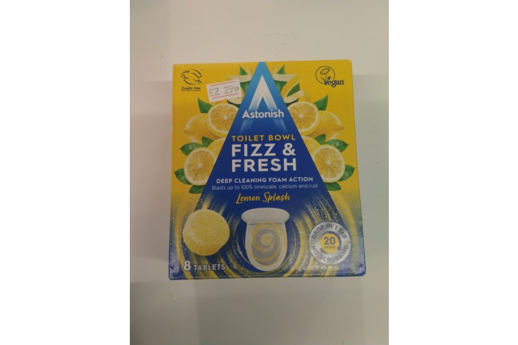 Astonish Toilet Bowl Fizz & Fresh Lemon Splash 8 Tablets