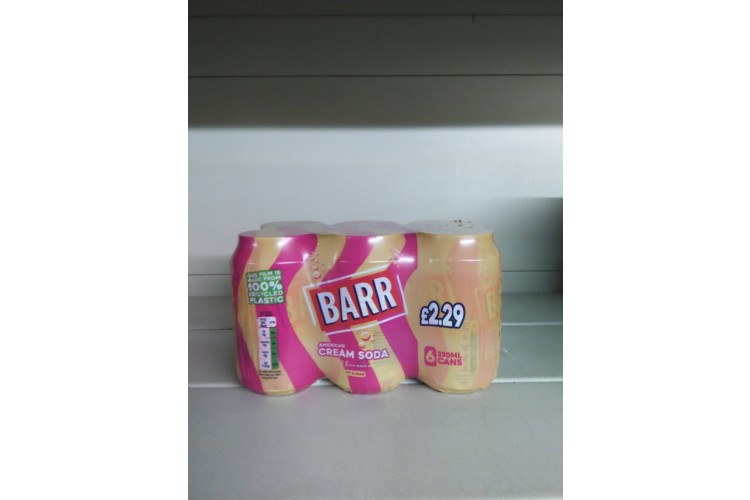 BARR Americcan Cream Soda 6pk 330ml GB