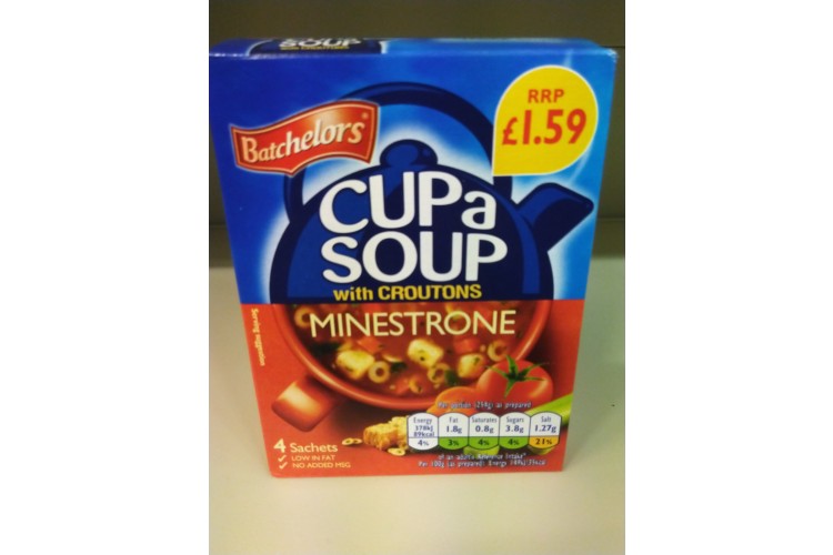 Batchelors Cup a Soup With Croutons Minestrone 4 Sachets 94g