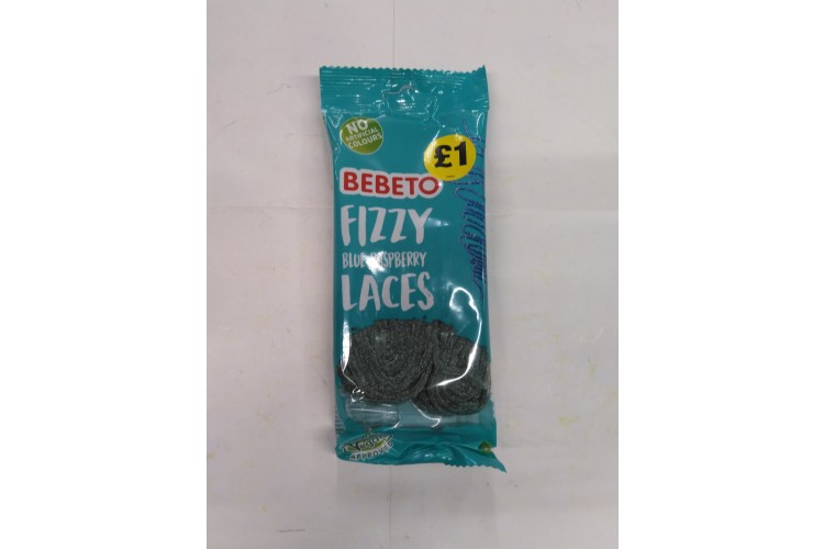BEBETO FIZZY BLUE RASPBERRY LACES 