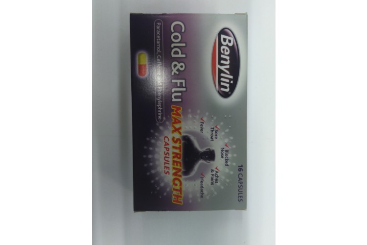 Benylin Cold & Flu Max Strength Capsules 16pk