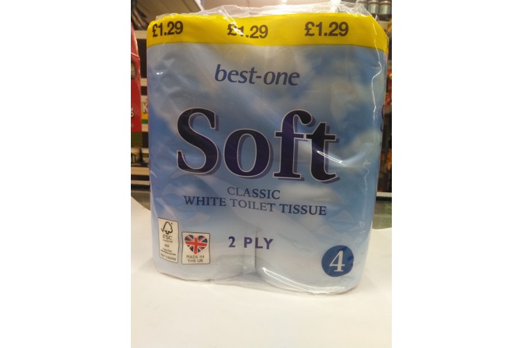 Best-One Soft Classic White Toilet Tissues 2PLY
