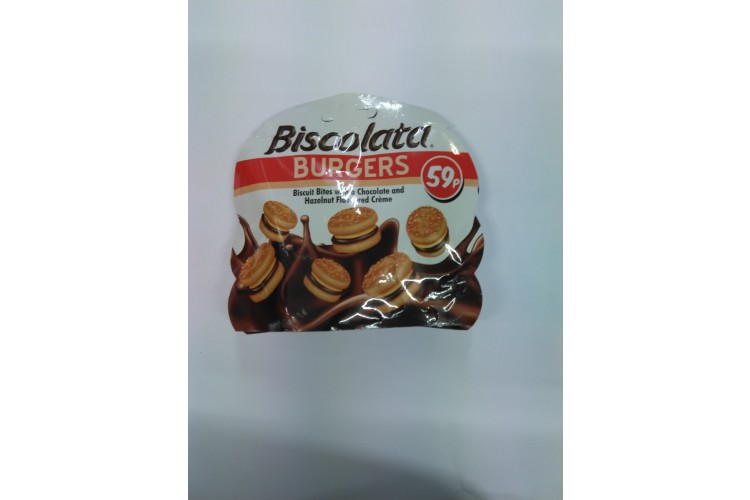 Biscolata Burgers Chocolate And Huzlenut Flavoured40g
