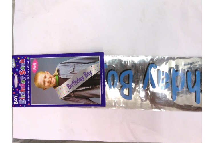 Boy Birthday Sash 66in x 4in