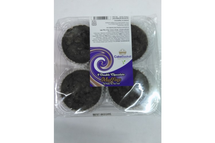 Cake Basket 4 Double Chocolate Muffins 