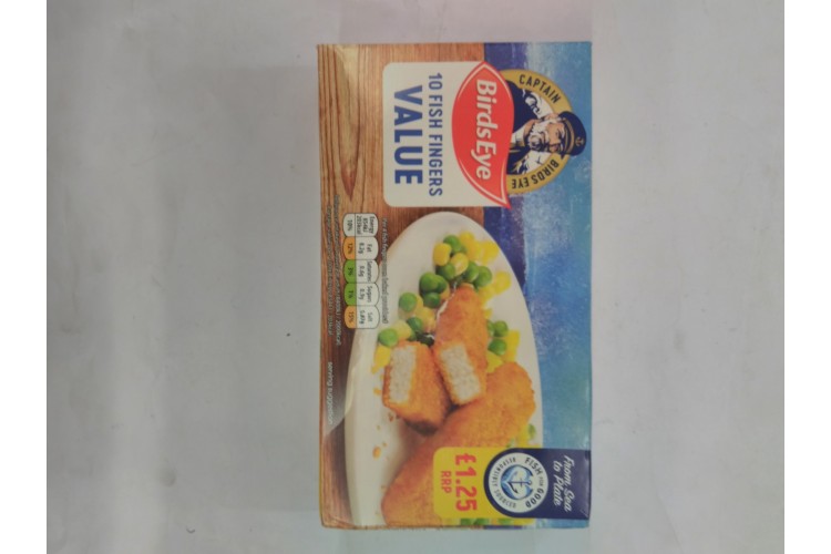Captain Birds Eye 10 Fish Fingers Value 250ge