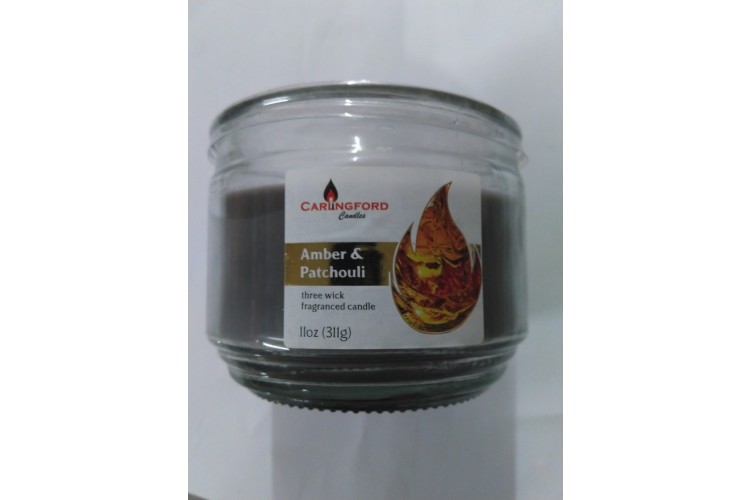 Carlingford Amber & Patchouli Three Wick Fragranced Candle 11oz