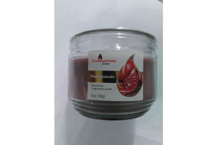 Carlingford Pomogranate Three Wick Fragranced Candle 11oz