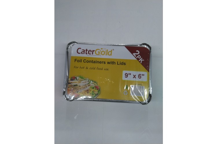 Cater Gold Foil Containers With Lids 2 Pack 9