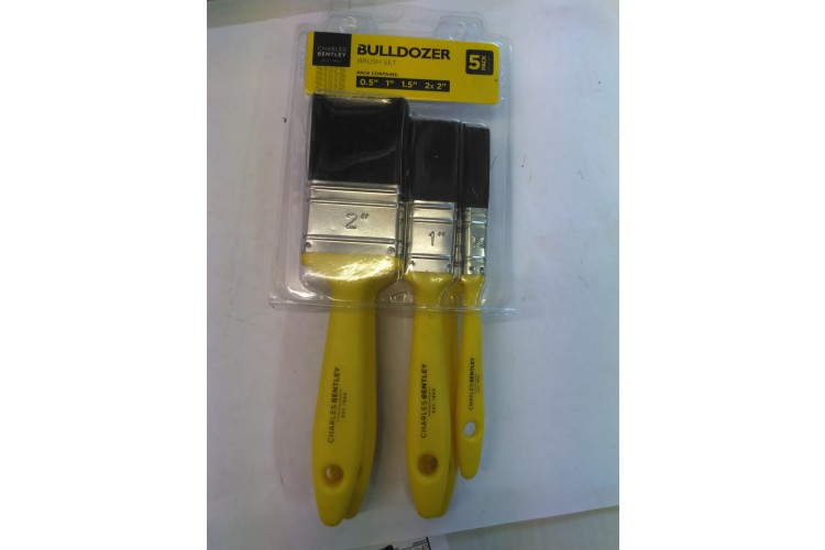 Charles Bentley Bulldozer Brush Set 5 Pack