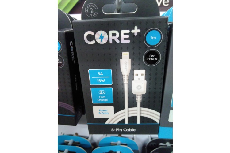 Core+ 8 Pin Cable 1m 3A 15 W White