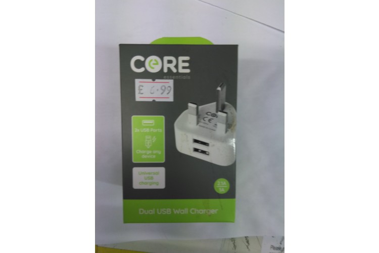 Core Essentials Dual USB Wall Charger 