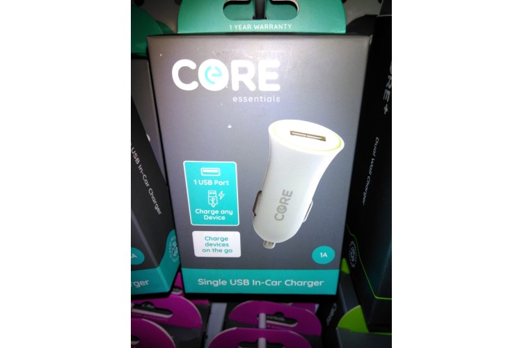 Core Essentials USB In-Car Charger