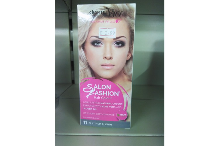 Derma V10Salon Fashion Hair Colour 11 Platinum Blonde  Vegan 