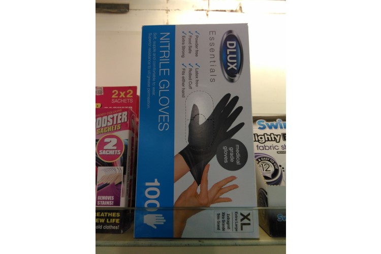 Dlux Nitrile GLOVES 100 Pcs XL 
