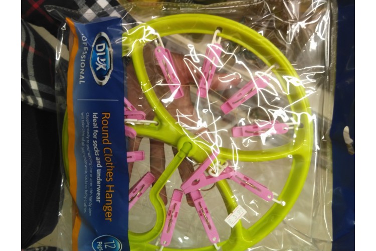 Dlux Round Clothes Hanger 12 Pegs