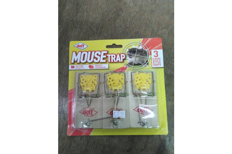 Doff Mouse  Trap 3 Classic Style Traps 