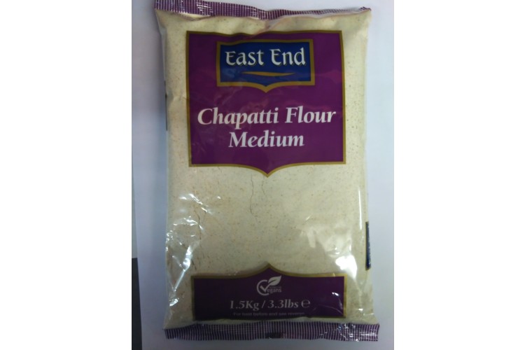 OUT OF DATE East End Chapatti Flour Medium 1.5kg BEST BEFORE: 15-11-2022.