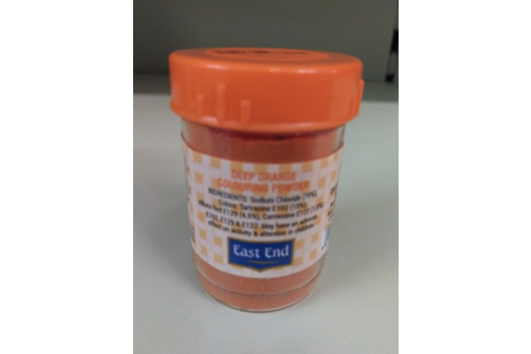East End Deep Orange Colouring Powder 25g