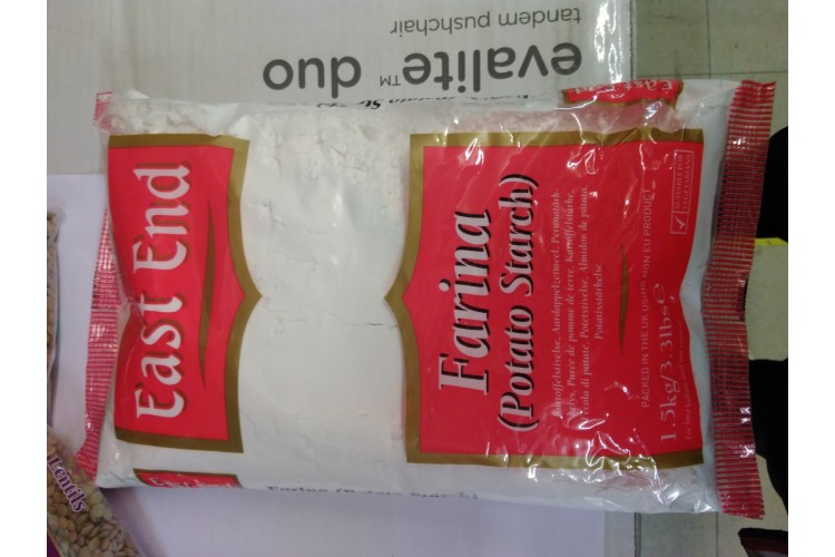 OUT OF DATE East End Farina (Potato Starch) 1.5kg BEST BEFORE: 02-2023.