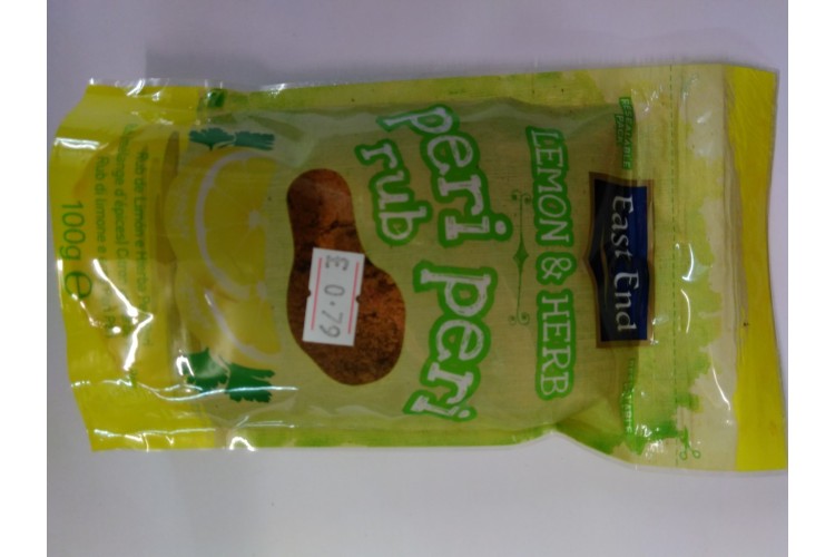 East End Lemon & Herb Peri Peri Rub 100g