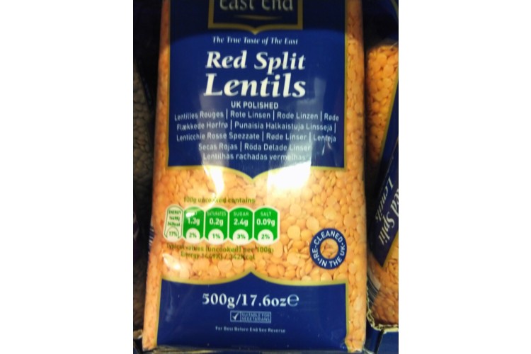East End Red Split Lentils 500g