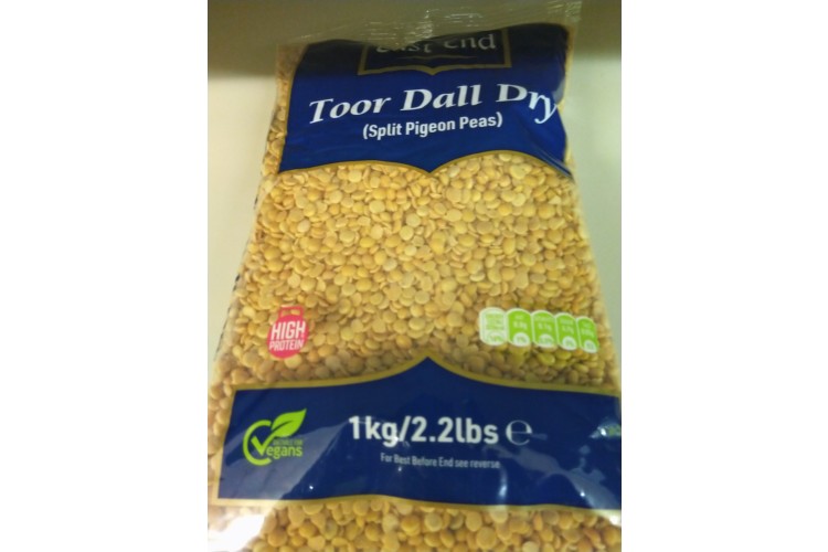 East End Toor Dall Dry (split Pigeon Peas) 1kg