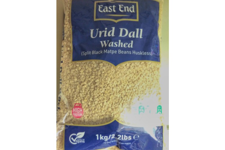 East End Urid Dall Washed (Split Black Matpe Beans Huskless) 1kg