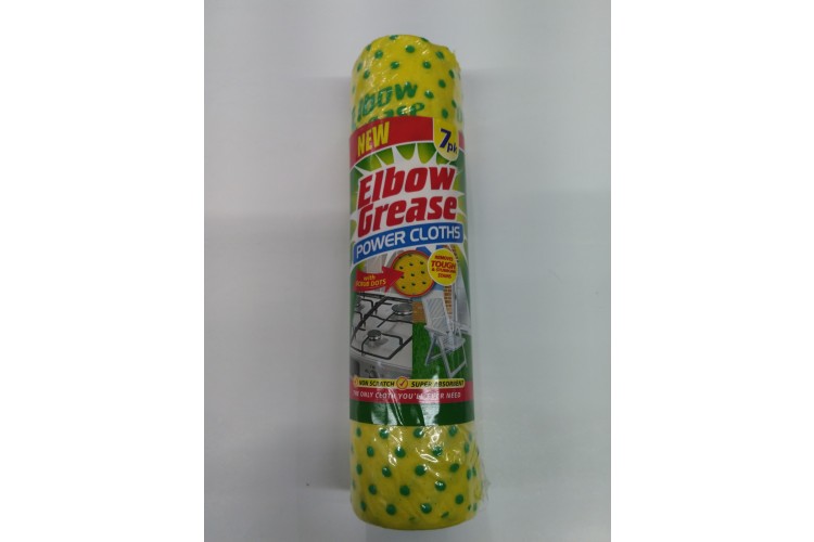 Elbow Grease Power Cloths With Scrub Dots 7pk