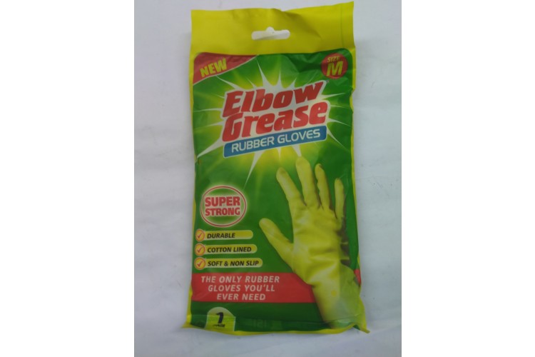 Elbow Grease Rubber Gloves Size M 1 Pair