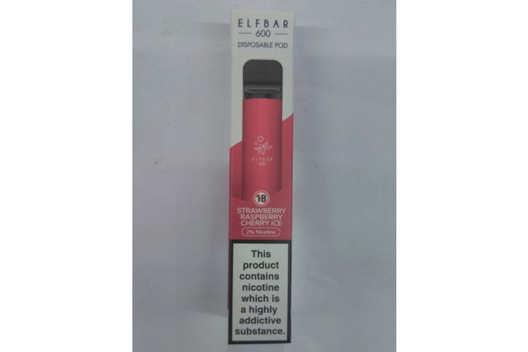 ELFBAR Strawberry Raspberry Cherry Ice 600 Puffs