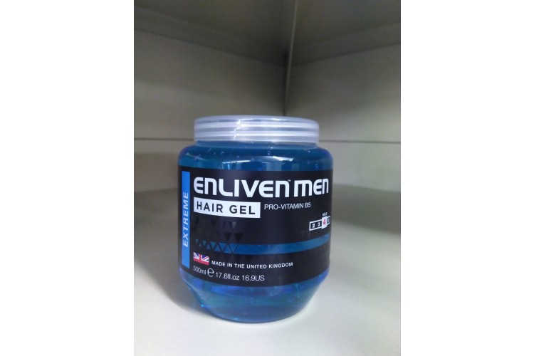 Enliven Men Hair Gel Wet 500ml  Pro -Vitamin B5 Hold 4