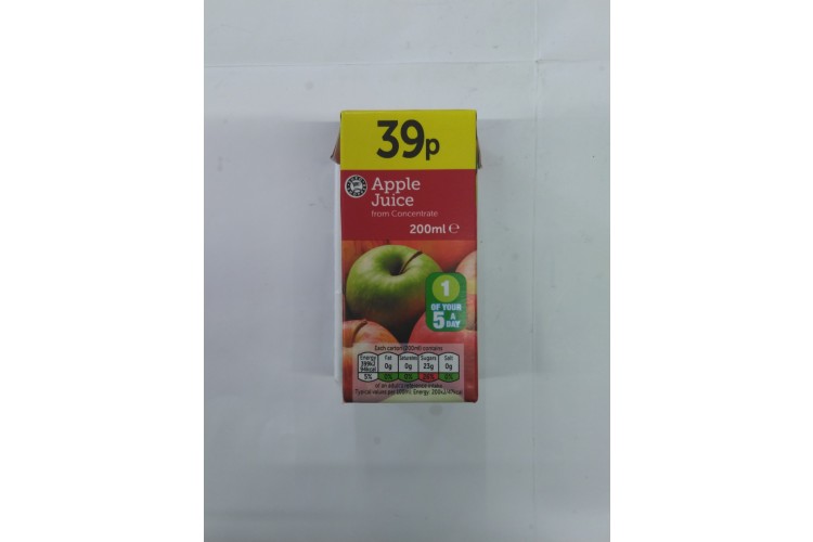 Euro Shopper Apple Juice 200ml
