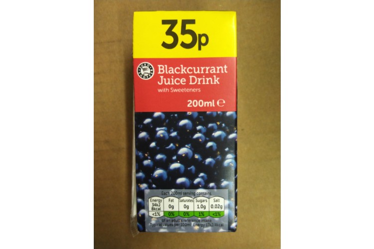 Euro Shopper Blackcurrant Juice Drink 200ml
