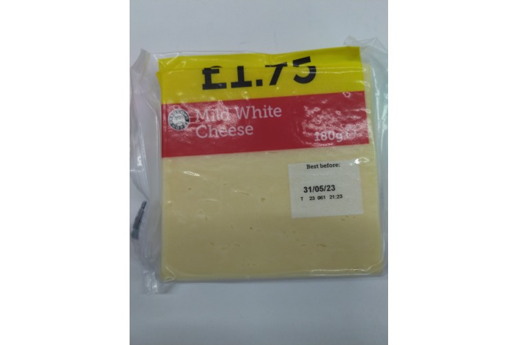 Euro Shopper Mild White Cheese 180g