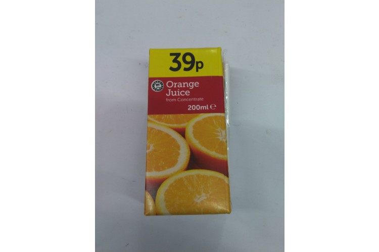 Euro Shopper Orange Juice 200ml