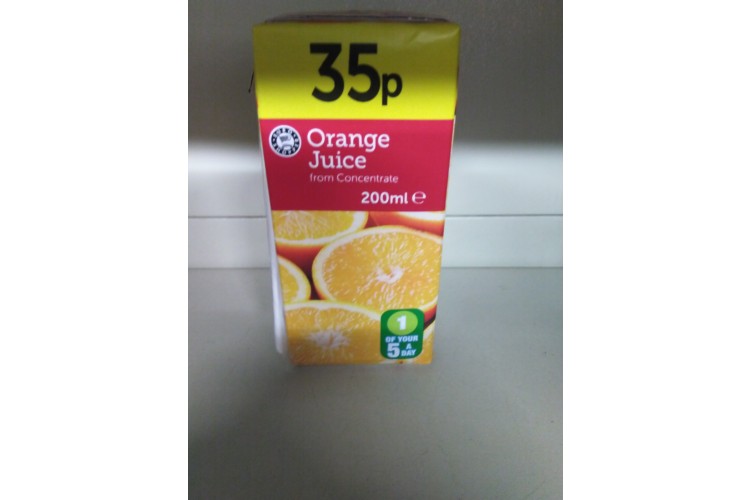 Euro Shopper Orange Juice 200ml