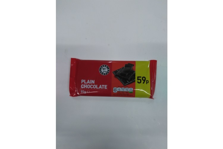 Euro Shopper Plain Chocolate 85 g