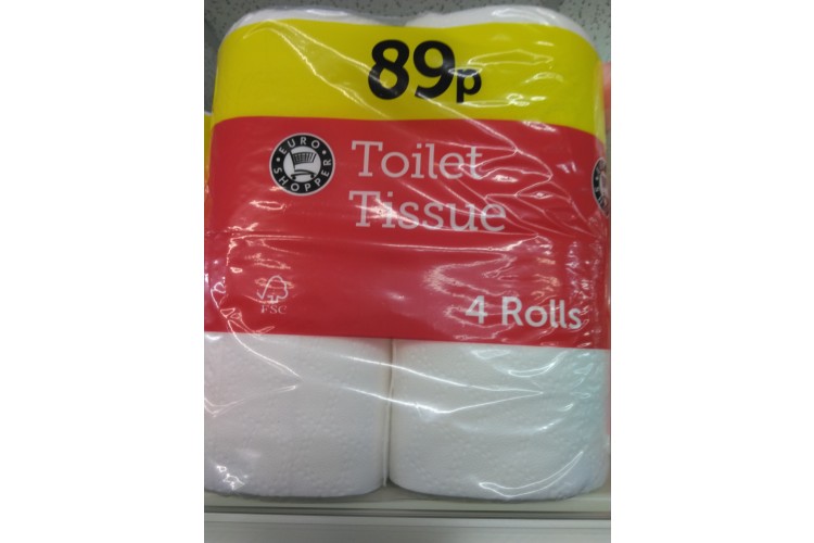 Euro Shopper Toilet Tissue 4 Rolls