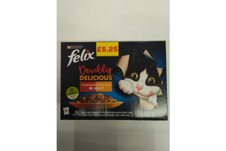 Felix As Good As It Looks Doubly Delicious Countryside  Selection In Jelly 12 Pack x 100g