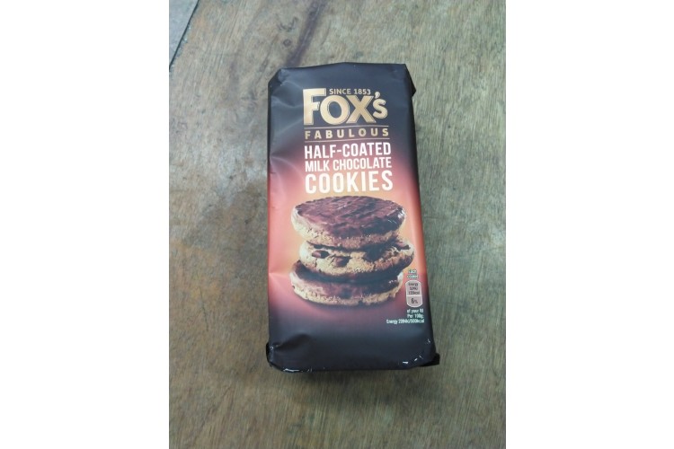 Foxs Fabulous Half Coated Milk Chocolate Cookies 175g