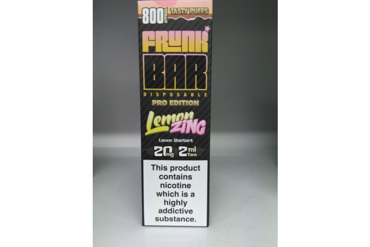 Frunk Bar Pro Lemon Zing 800 Puffs 20mg 2ml Tank