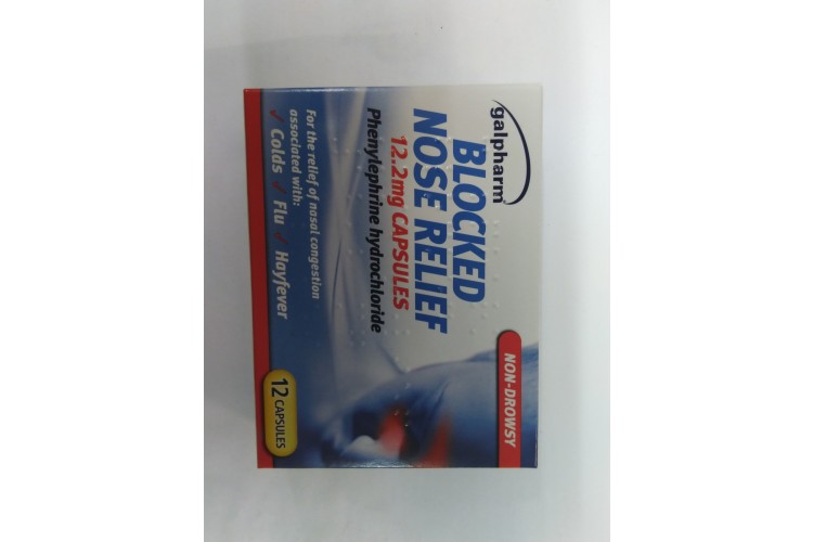 Galpharm Blocked Nose Relief Hayfever 12.2mg 12 Capsules