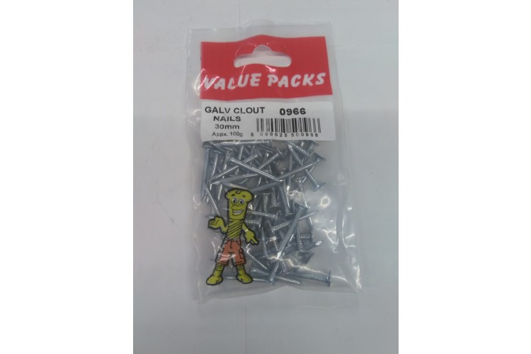 Galv Clout Nails 30mm 