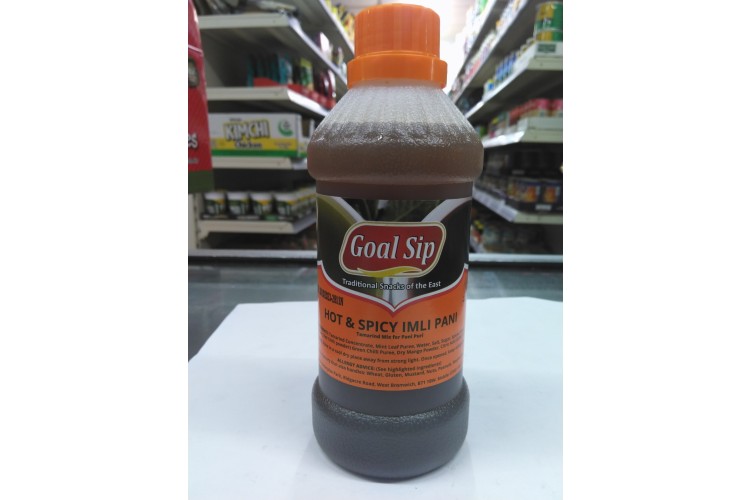 Goal Sip Traditional Snacks Of The East Hot & Spicy Imli Pani Tamarind Mix For Pani Puri 500ml