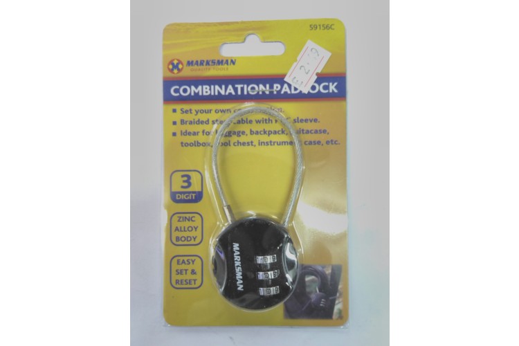 Marksman Combination Padlock 3 Digit